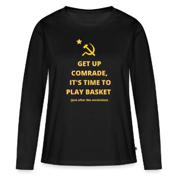 Gift basketball basketball funny sport passion - Women's Premium Organic Long Sleeve Shirt - black - Front - Julia (174cm)