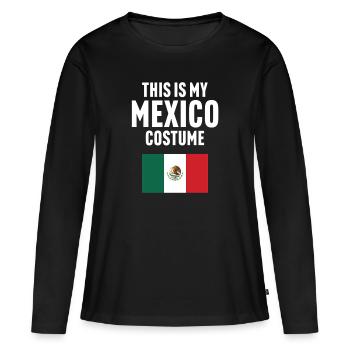 C’est mon costume mexicain - T-shirt manches longues Premium bio Femme - noir - Devant - Julia (174cm)