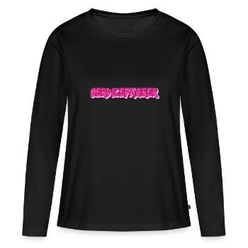 Job Service Driver - T-shirt manches longues Premium bio Femme - noir - Devant - Julia (174cm)
