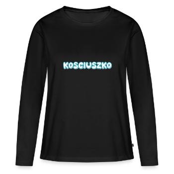 Trekking Kosciuszko - T-shirt manches longues Premium bio Femme - noir - Devant - Julia (174cm)