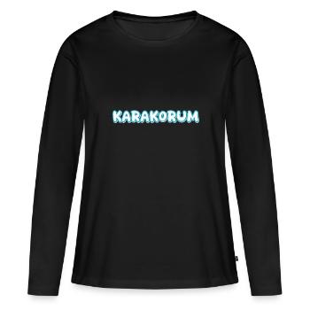Le Karakoram en tant que trekking - T-shirt manches longues Premium bio Femme - noir - Devant - Julia (174cm)