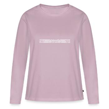 Amila als Geburtstag - Frauen Premium Bio Langarmshirt - Altrosa - Vorne - Julia (174cm)
