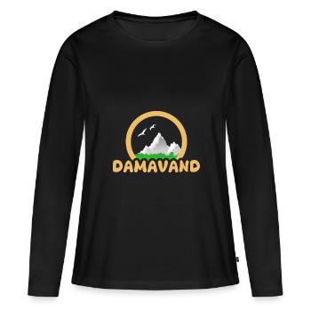Trekking Damavand - T-shirt manches longues Premium bio Femme - noir - Devant - Julia (174cm)