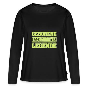 Occupation: Skilled worker - Women's Premium Organic Long Sleeve Shirt - black - Front - Julia (174cm)