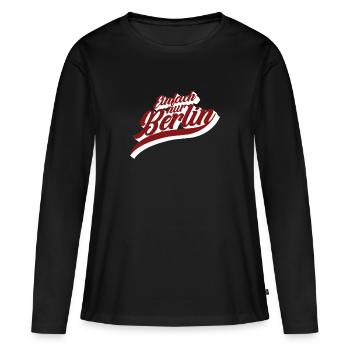 Berlin Berlin Berlin Einfach nur Berlin - Frauen Premium Bio Langarmshirt - Schwarz - Vorne - Julia (174cm)