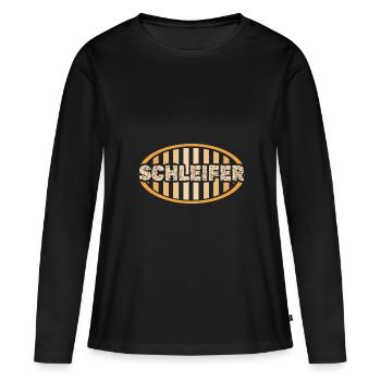 Moulin - T-shirt manches longues Premium bio Femme - noir - Devant - Julia (174cm)