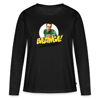 The Big Bang Theory - T-shirt manches longues Premium bio Femme - noir - Devant - Julia (174cm)