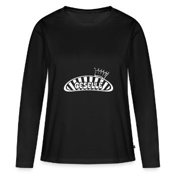 Compagnon - T-shirt manches longues Premium bio Femme - noir - Devant - Julia (174cm)