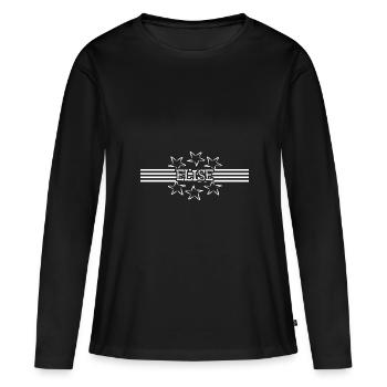 Nom de la femme Elise - T-shirt manches longues Premium bio Femme - noir - Devant - Julia (174cm)