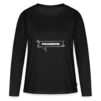 Bildung Facharbeiter - Frauen Premium Bio Langarmshirt - Schwarz - Vorne - Julia (174cm)