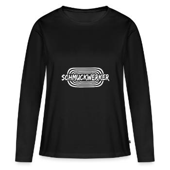 Travail Bijouterie - T-shirt manches longues Premium bio Femme - noir - Devant - Julia (174cm)