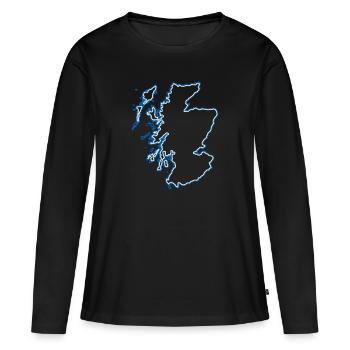 Schottland - Frauen Premium Bio Langarmshirt - Schwarz - Vorne - Julia (174cm)