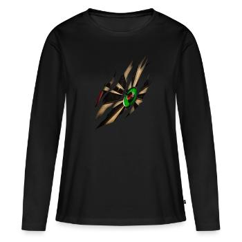 Fléchettes joueurs Fléchettes jeu de fléchettes - T-shirt manches longues Premium bio Femme - noir - Devant - Julia (174cm)
