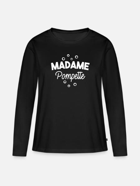 Madame pompette - T-shirt manches longues Premium bio Femme - noir