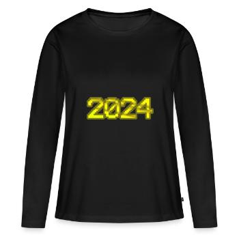 2024 2024 - T-shirt manches longues Premium bio Femme - noir - Devant - Julia (174cm)
