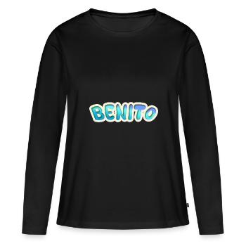 Benito comme métier - T-shirt manches longues Premium bio Femme - noir - Devant - Julia (174cm)