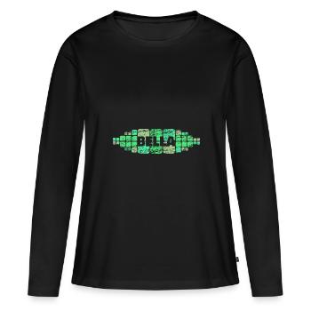 Cadeau pour Bella - T-shirt manches longues Premium bio Femme - noir - Devant - Julia (174cm)