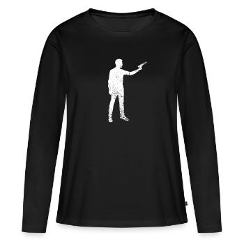 Pistol Shooter - Women's Premium Organic Long Sleeve Shirt - black - Front - Julia (174cm)
