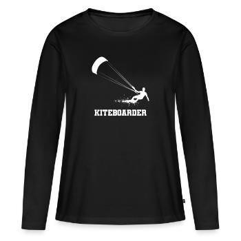 Planche de kitesurf - T-shirt manches longues Premium bio Femme - noir - Devant - Julia (174cm)