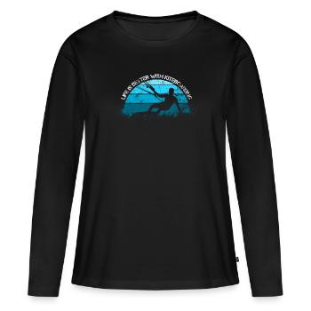 Kiteboarder - T-shirt manches longues Premium bio Femme - noir - Devant - Julia (174cm)