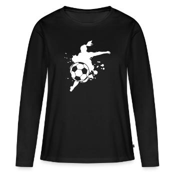 women's soccer - Women's Premium Organic Long Sleeve Shirt - black - Front - Julia (174cm)