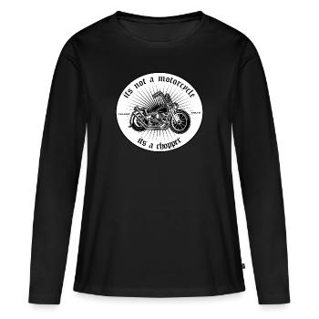 Ce n'est pas une moto c'est un chopper - chopper - T-shirt manches longues Premium bio Femme - noir - Devant - Julia (174cm)