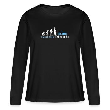 Coursier vélo - T-shirt manches longues Premium bio Femme - noir - Devant - Julia (174cm)
