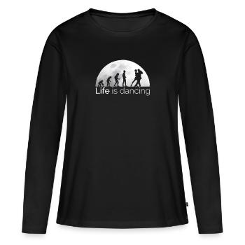 Funny dance sport dancing dance couple evolution - Women's Premium Organic Long Sleeve Shirt - black - Front - Julia (174cm)