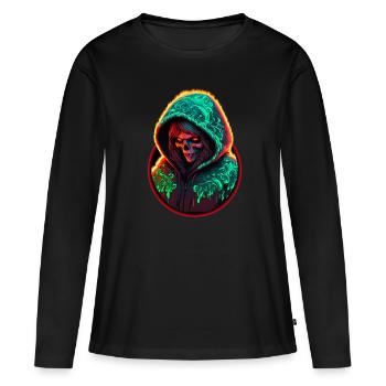 Bloodheavy Neon Acid Matryoshka Demon - T-shirt manches longues Premium bio Femme - noir - Devant - Julia (174cm)