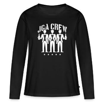 Enterrement de vie de garçon Crew Enterrement de vie de garçon - T-shirt manches longues Premium bio Femme - noir - Devant - Julia (174cm)