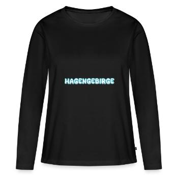 Trekking dans les montagnes de Hagen - T-shirt manches longues Premium bio Femme - noir - Devant - Julia (174cm)