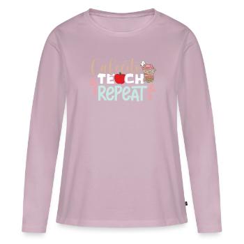 Zweisprachiger Spanischlehrer - Frauen Premium Bio Langarmshirt - Altrosa - Vorne - Julia (174cm)