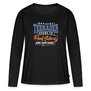 Drôle d’adolescent 13e anniversaire adolescent adolescent - T-shirt manches longues Premium bio Femme - noir - Devant - Julia (174cm)