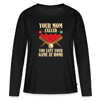 Cue Stick Snooker Player Humour - T-shirt manches longues Premium bio Femme - noir - Devant - Julia (174cm)