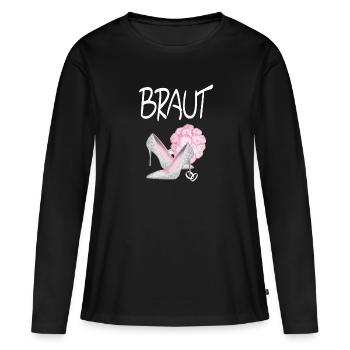 Braut edles Junggessellinenabschied Motiv - Frauen Premium Bio Langarmshirt - Schwarz - Vorne - Julia (174cm)