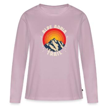 Alpenüberquerung Alpe Adria Trail Ferwanderweg - Frauen Premium Bio Langarmshirt - Altrosa - Vorne - Julia (174cm)