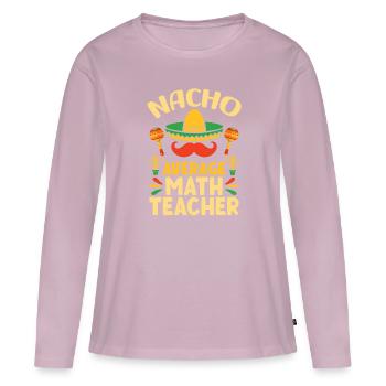 Mexikanisches Essen Nacho Mathelehrer Mathematik - Frauen Premium Bio Langarmshirt - Altrosa - Vorne - Julia (174cm)