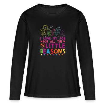 Cute Teaching School Classroom Daycare - Women's Premium Organic Long Sleeve Shirt - black - Front - Julia (174cm)