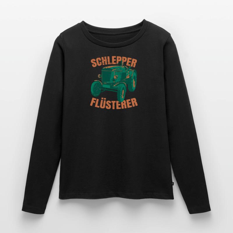 Schlepper Flüsterer Frauen Premium Bio Langarmshirt