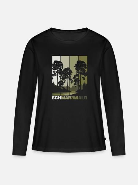 Schwarzwald - Frauen Premium Bio Langarmshirt - Schwarz