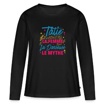 tatie la femme danseuse le mythe la légende - T-shirt manches longues Premium bio Femme - noir - Devant - Julia (174cm)