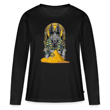 Égypte - T-shirt manches longues Premium bio Femme - noir - Devant - Julia (174cm)