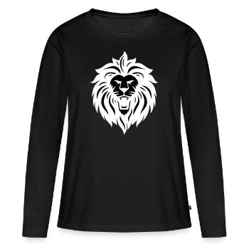 lion - T-shirt manches longues Premium bio Femme - noir - Devant - Julia (174cm)