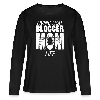 Living That Blogger Mom Life Blogger Mama - Women's Premium Organic Long Sleeve Shirt - black - Front - Julia (174cm)
