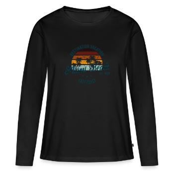 Destination Miami - T-shirt manches longues Premium bio Femme - noir - Devant - Julia (174cm)