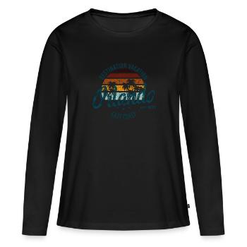 Destination Orlando - T-shirt manches longues Premium bio Femme - noir - Devant - Julia (174cm)