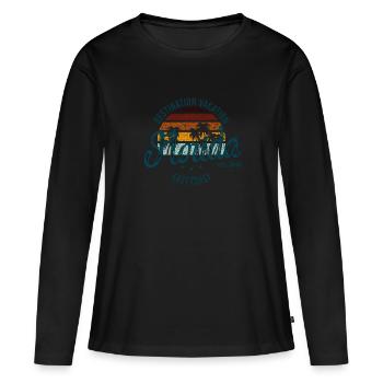 Holiday destination Florida - Women's Premium Organic Long Sleeve Shirt - black - Front - Julia (174cm)