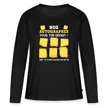 Check Out Colleague Wife Autograph Colleagues Stars - Women's Premium Organic Long Sleeve Shirt - black - Front - Julia (174cm)