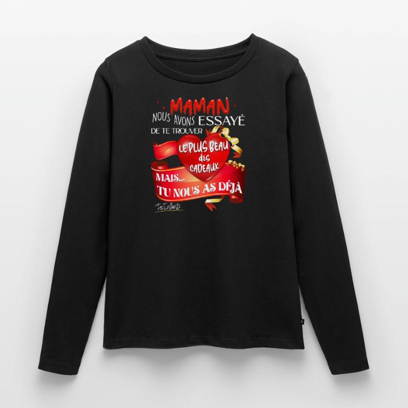 Super Mutter von Kindern Muttertag Frauen Premium Bio Langarmshirt