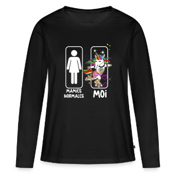 Granny Unicorn Super Granny Best Grandma - Women's Premium Organic Long Sleeve Shirt - black - Front - Julia (174cm)